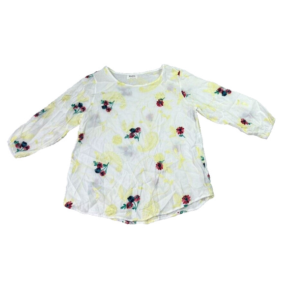 Anthropologie Kindred Top Women's Size Large Embroidered Floral Paisley - Picture 1 of 7